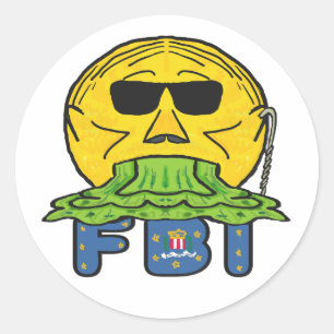 Anti FBI Classic Round Sticker