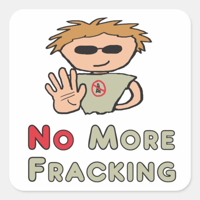 Anti Fracking Square Sticker (Front)