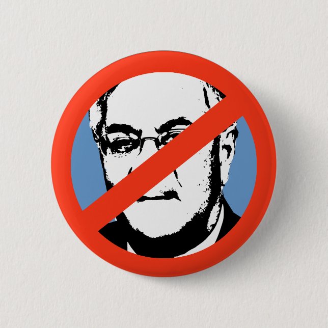 ANTI-FRANK / Anti- Barney Frank 6 Cm Round Badge (Front)