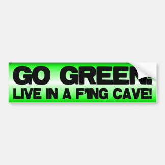 Anti Global Warming - Go Green! Bumper Sticker