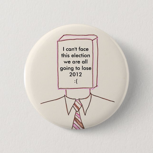 anti government 6 cm round badge (Front)