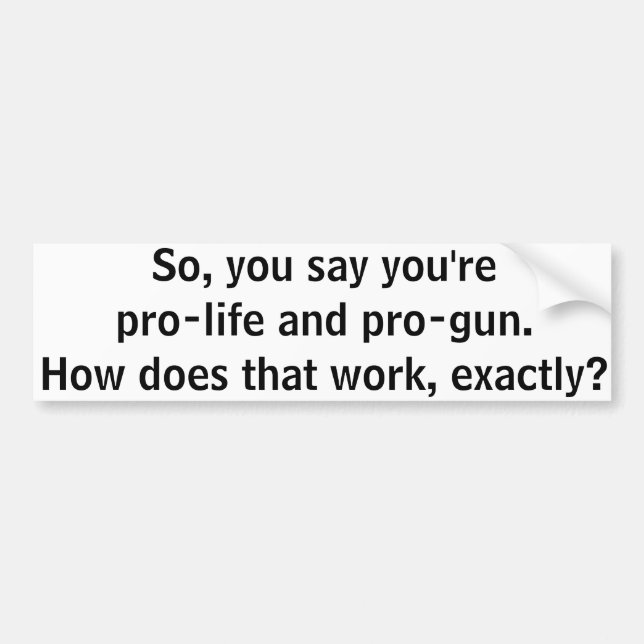 Anti-gun bumper sticker (Front)