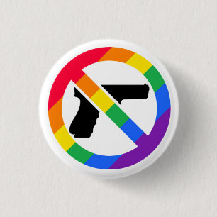 Anti-Gun LGBT Rainbow Pin