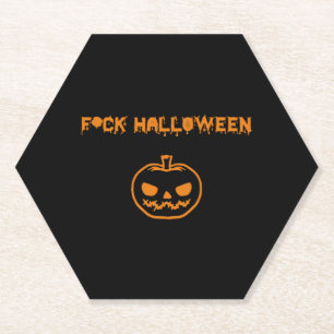 Anti Halloween pumpkin jack-o'-lantern Paper Coaster