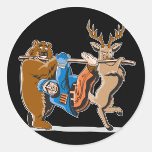 Anti Hunting Animal Revenge Classic Round Sticker