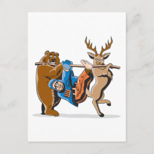Anti Hunting Animal Revenge Postcard