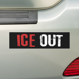 Anti ICE Out Political Activism Protest Bumper Sticker