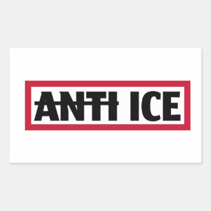 Anti ICE Rectangular Sticker