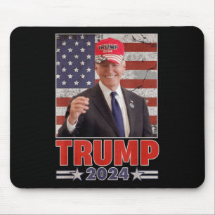 Anti Joe Biden Funny Conservative Donald Trump 2 Mouse Pad