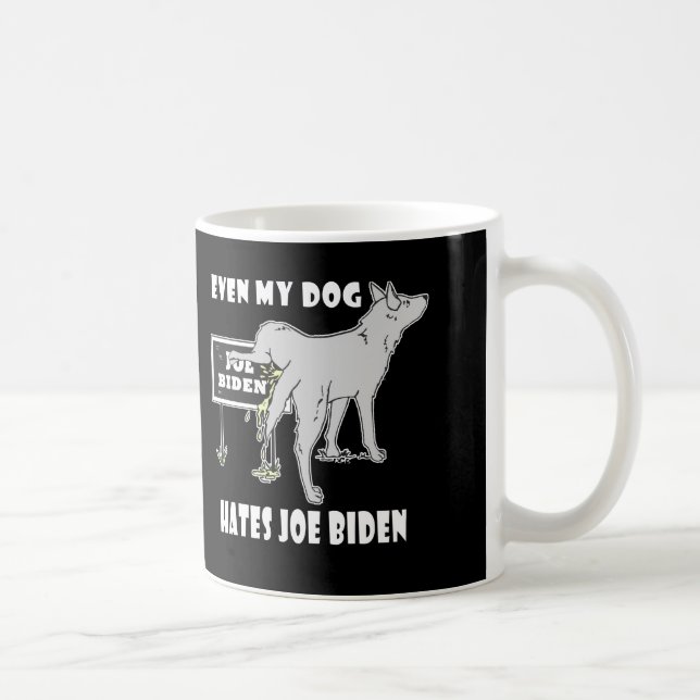Anti Joe Biden My Dog Hates Biden Political Humor Coffee Mug (Right)
