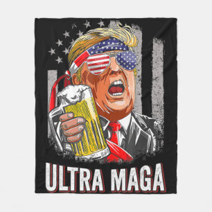 Anti Joe Biden Ultra Maga 4 Fleece Blanket