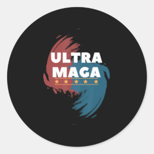 Anti Joe Biden Ultra Maga and proud of it Classic Round Sticker