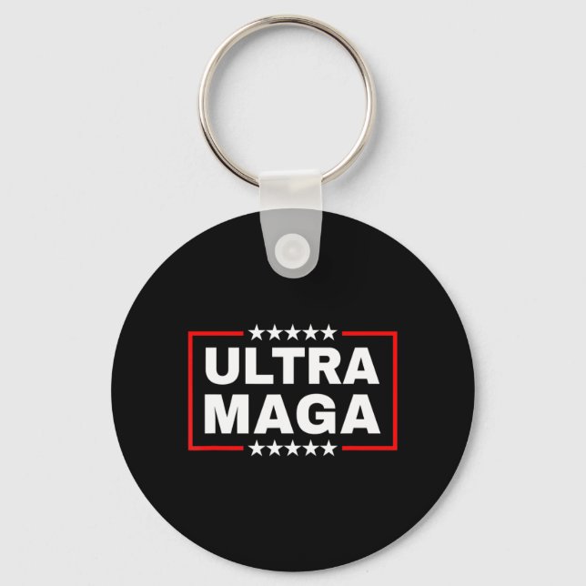 Anti Joe Biden Ultra Maga  Key Ring (Front)