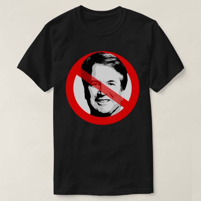 Anti Justice Brett Kavanaugh Crossed Out Face T-Shirt (Design Front)