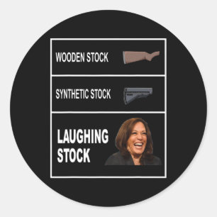 Anti-kamala Harris Laughing Stock Funny Republican Classic Round Sticker