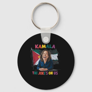 Anti Kamala Harris Palestine Flag  Key Ring