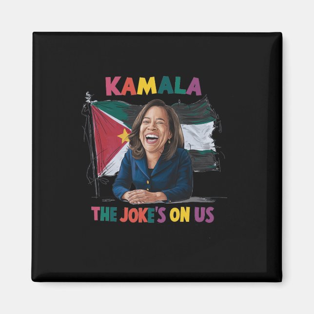 Anti Kamala Harris Palestine Flag  Magnet (Front)