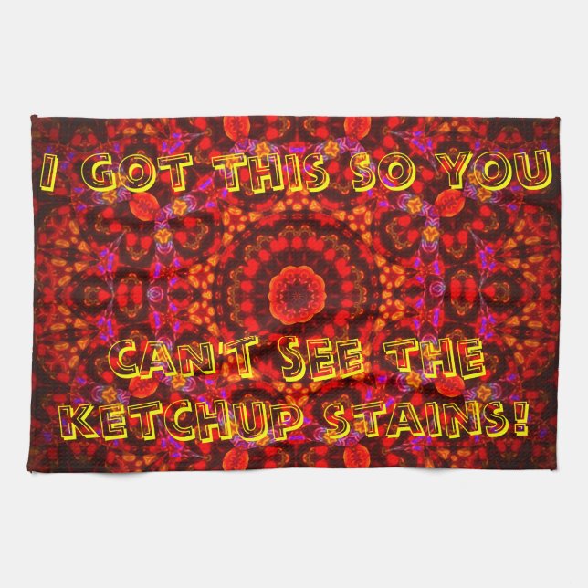 "Anti-Ketchup" mandala tea-towel Tea Towel (Horizontal)