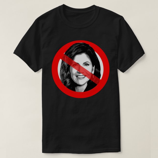 Anti Kristi Noem Crossed Out Face T-Shirt (Design Front)