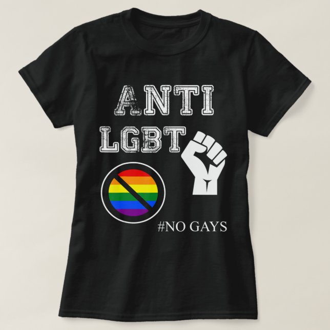 Anti Lgbt And Women No Gays.png T-Shirt (Design Front)