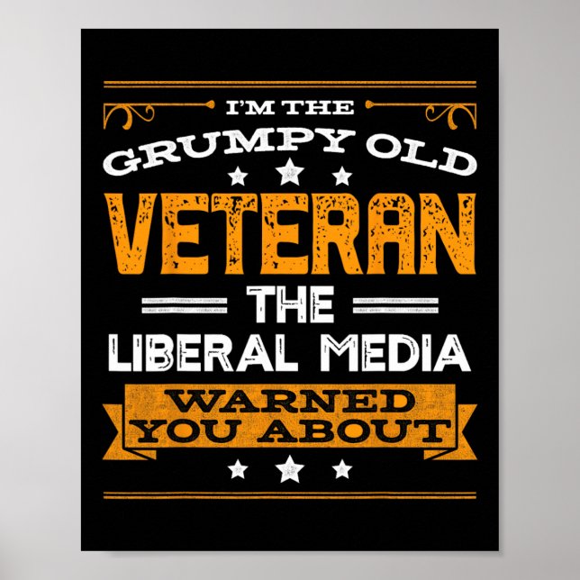 Anti Liberal Republican Conservative Grumpy Old Ma Poster (Front)