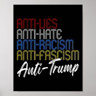 Anti-lies Anti-hate Anti-racism Anti-fascism Anti- Poster