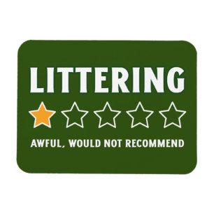Anti Littering Earth Day Magnet