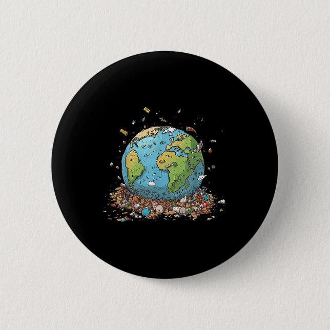 Anti Littering No Environment Environmental Protec 6 Cm Round Badge (Front)