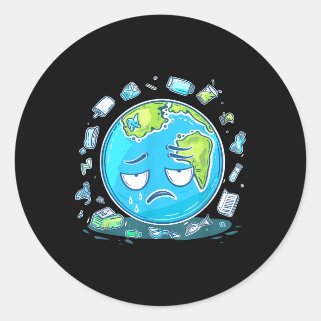 Anti Littering No Environment Environmental Protec Classic Round Sticker (Front)
