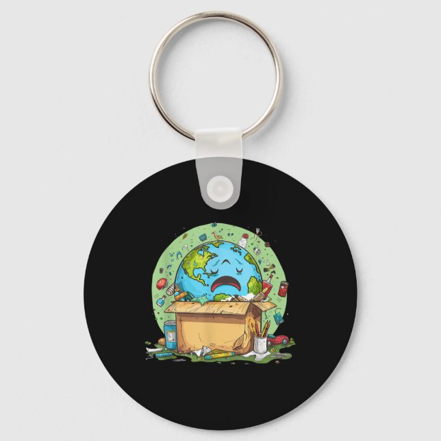 Anti Littering No Environment Environmental Protec Key Ring (Front)