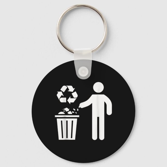 Anti Littering No Environment Environmental Protec Key Ring (Front)