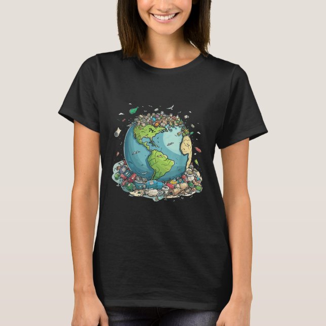 Anti Littering No Environment Environmental Protec T-Shirt (Front)