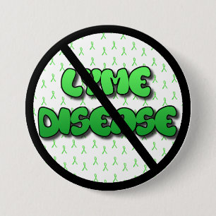 Anti Lyme Disease Awareness Ribbons Button