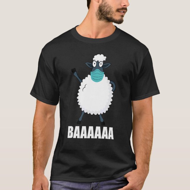 Anti Mask Sheep Or Sheeple With Face Mask Sheep  T T-Shirt (Front)