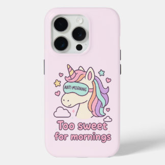Anti‑Morning Unicorn Pink iPhone Case