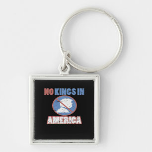 Anti- No Kings In America Classic Key Ring