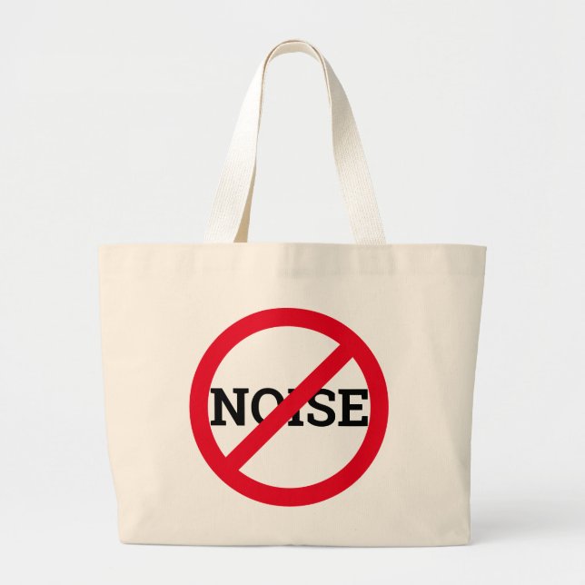 Anti Noise Large Tote Bag (Front)