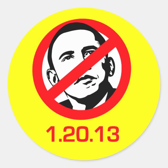 Anti-Obama - 1.20.13 Classic Round Sticker (Front)