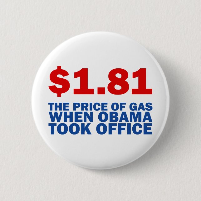 Anti Obama 6 Cm Round Badge (Front)