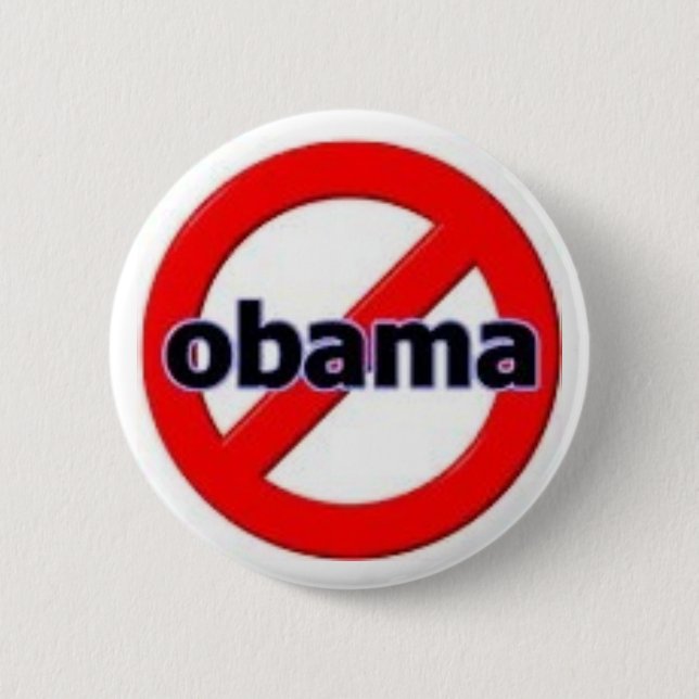 Anti-Obama 6 Cm Round Badge (Front)