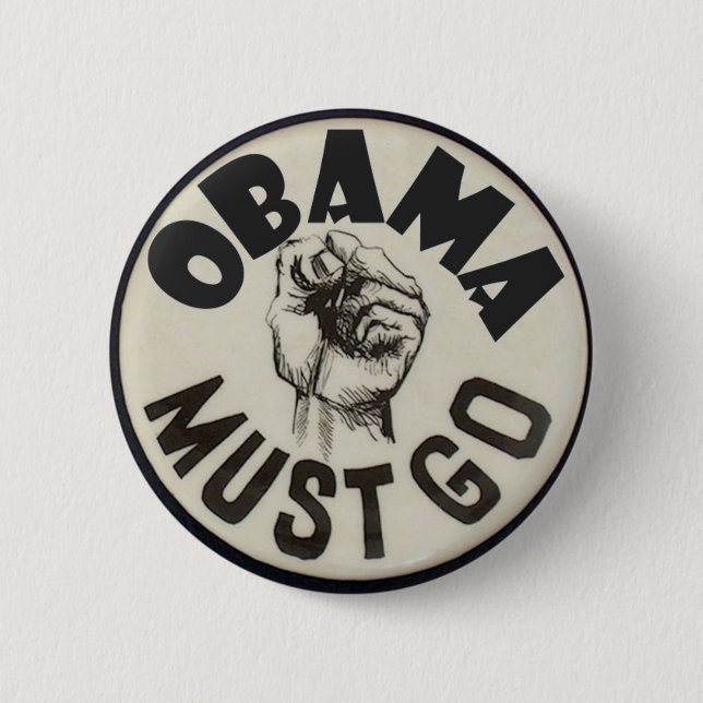 anti-Obama 6 Cm Round Badge (Front)