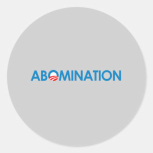 Anti-Obama - Abomination Classic Round Sticker