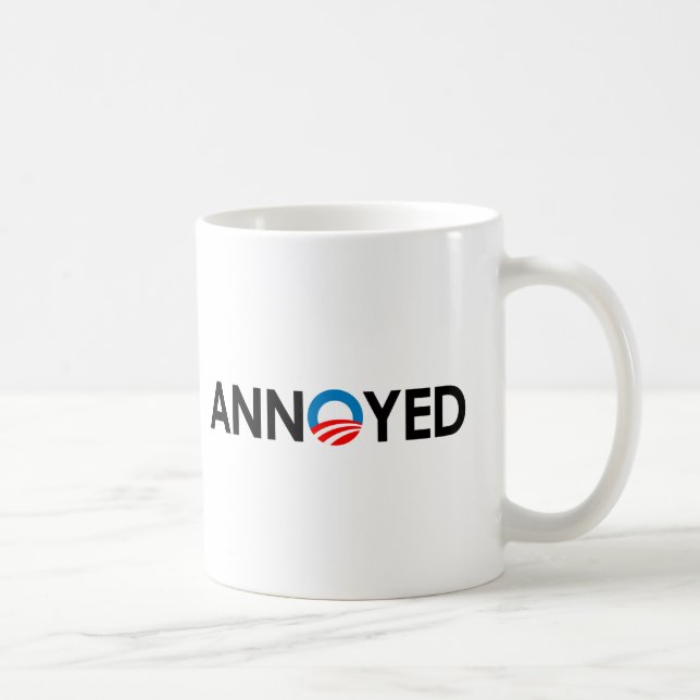 Anti-Obama - Annoyed black Coffee Mug (Right)