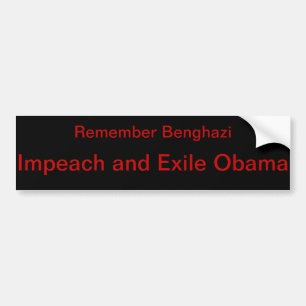 Anti-Obama Benghazi Bumper Sticker