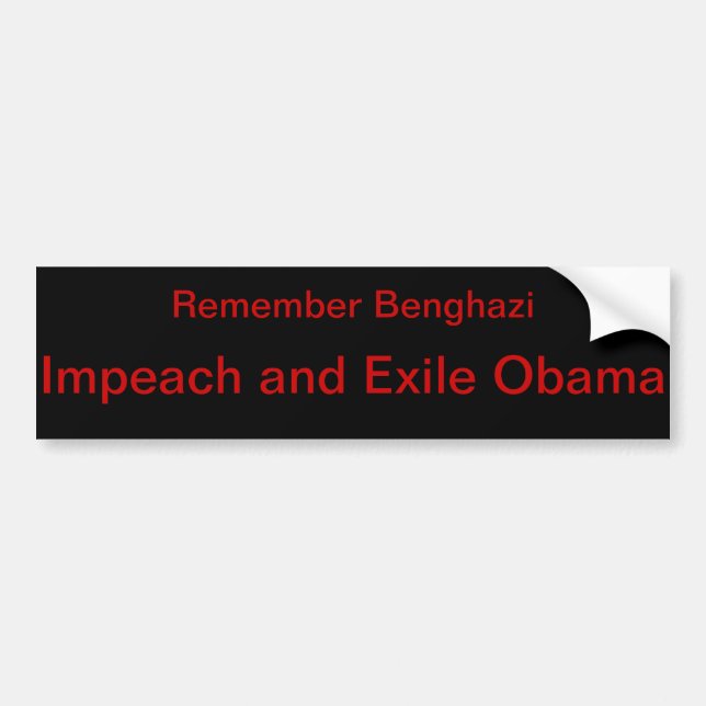 Anti-Obama Benghazi Bumper Sticker (Front)