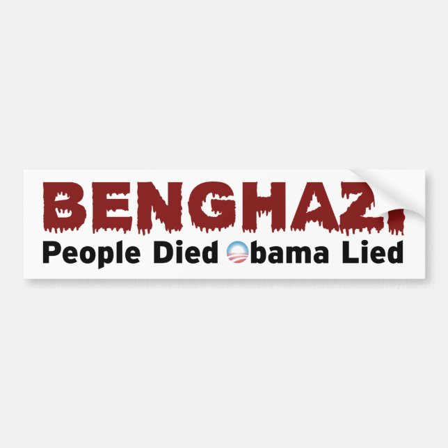 Anti-Obama Benghazi Bumper Sticker (Front)