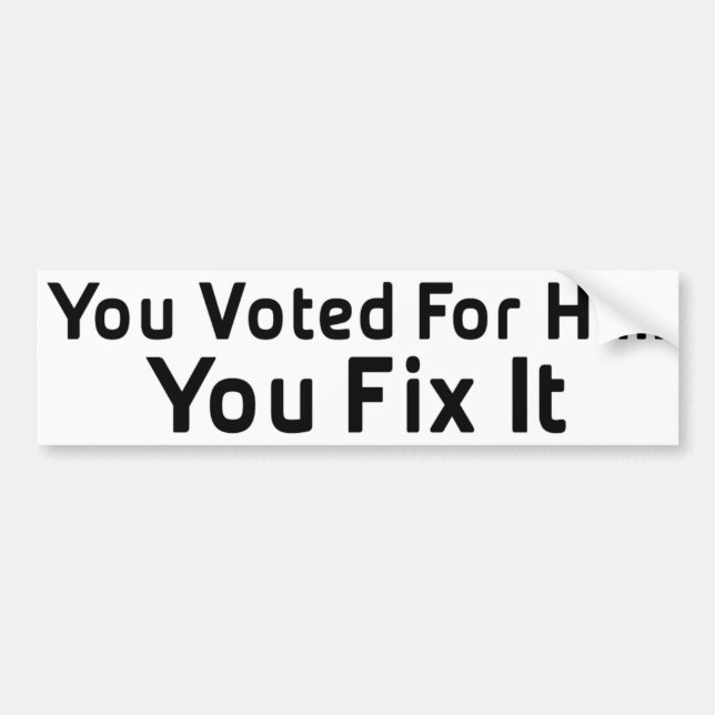 Anti Obama Bumper Sticker (Front)