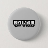 Anti-Obama Bumpersticker - Dont blame me I voted f