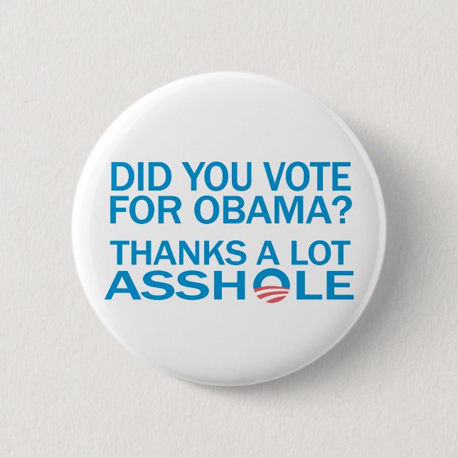 Anti Obama Button (Front)