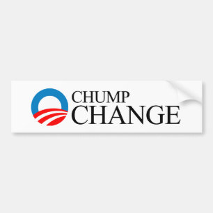 Anti-Obama - Chump Change black Bumper Sticker